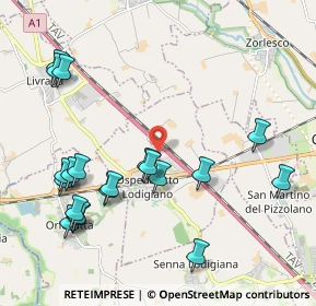Mappa A1 - Autostrada del Sole, 26864 Ospedaletto Lodigiano LO, Italia (2.3625)