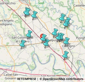 Mappa A1 - Autostrada del Sole, 26864 Ospedaletto Lodigiano LO, Italia (7.40667)