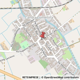 Mappa Piazza San Carlo, 13, 27031 Candia Lomellina, Pavia (Lombardia)