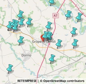 Mappa Vicolo Maruska, 27027 Gropello Cairoli PV, Italia (4.654)