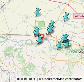 Mappa Via Giuseppe Garibaldi, 15020 Camino AL, Italia (5.76824)