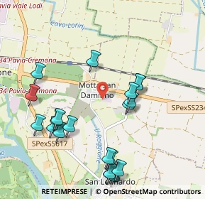 Mappa Via Roma, 27010 Motta San Damiano PV, Italia (1.1205)