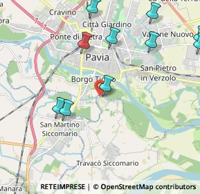 Mappa Via del Forchetto, 27100 Pavia PV, Italia (2.68909)