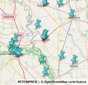 Mappa Via Vittorio Emanuele II, 27031 Candia Lomellina PV, Italia (9.707)