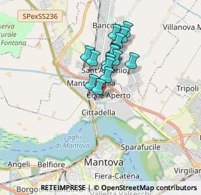 Mappa Via Terracini, 46100 Mantova MN, Italia (1.215)