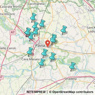 Mappa Via Tamburini, 27100 Pavia PV, Italia (6.93267)
