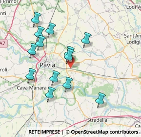 Mappa Strada Colombarone Marozzi, 27100 Pavia PV, Italia (7.40692)