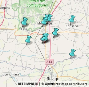 Mappa Via Sansovino, 35047 Solesino PD, Italia (5.43286)