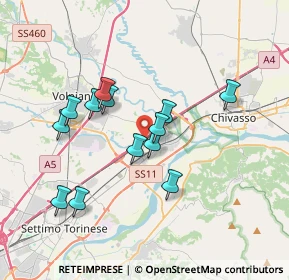 Mappa A4 Torino - Trieste, 10032 Chivasso TO, Italia (3.22538)