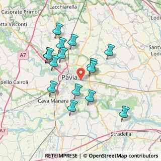 Mappa Via Giacomo Gualla, 27100 Pavia PV, Italia (6.85067)