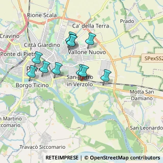Mappa Via San Pietro in Verzolo, 27100 Pavia PV, Italia (1.58545)