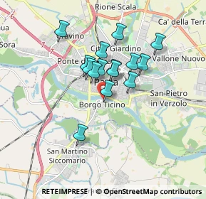 Mappa Borgo Ticino, 27100 Pavia PV, Italia (1.31133)