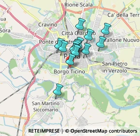 Mappa Borgo Ticino, 27100 Pavia PV, Italia (1.11267)