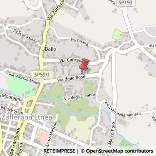 Mappa Via delle Rose, 38, 95019 Zafferana Etnea, Catania (Sicilia)