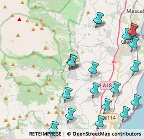 Mappa Via delle Rose, 95019 Zafferana Etnea CT, Italia (6.216)