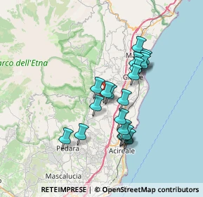 Mappa Via Zafferana, 95010 Santa Venerina CT, Italia (6.676)