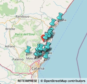 Mappa Via della Regione Siciliana, 95010 Santa Venerina CT, Italia (10.2975)
