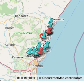 Mappa Via della Regione Siciliana, 95010 Santa Venerina CT, Italia (10.709)