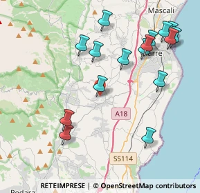 Mappa Via della Regione Siciliana, 95010 Santa Venerina CT, Italia (5.09875)