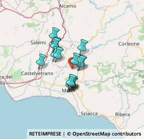 Mappa Via Palermo, 92010 Montevago AG, Italia (9.602)