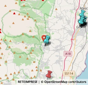 Mappa Via Matteo Maglia, 95019 Zafferana Etnea CT, Italia (6.8675)