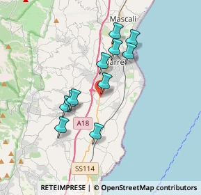 Mappa Strada Statale 114 Orientale Sicula - Contrada Rovettazzo, 95014 Giarre CT, Italia (3.40091)