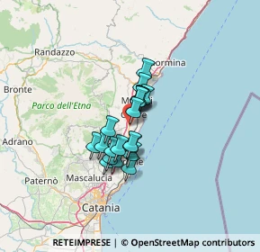 Mappa Strada Statale 114 Orientale Sicula - Contrada Rovettazzo, 95014 Giarre CT, Italia (9.08)