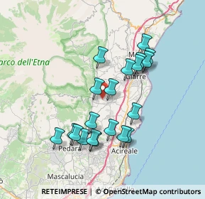 Mappa Via San Michele, 95010 Zafferana etnea CT, Italia (7.502)