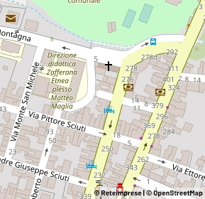 Mappa Via Pittore Sciuti, 95019 Zafferana Etnea CT, Italia (0.07692)