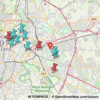 Mappa Via Tor Dè Schiavi, 00171 Roma RM, Italia (5.14917)