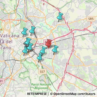 Mappa Via Tor Dè Schiavi, 00171 Roma RM, Italia (3.56)