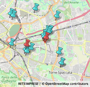 Mappa Via Tor Dè Schiavi, 00171 Roma RM, Italia (1.88222)