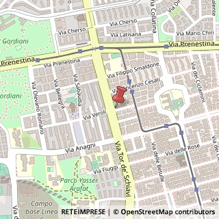 Mappa Via Giovanni Passerini,  8, 00171 Roma, Roma (Lazio)