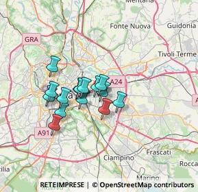 Mappa Via Oreste Mattirolo, 00171 Roma RM, Italia (5.08067)