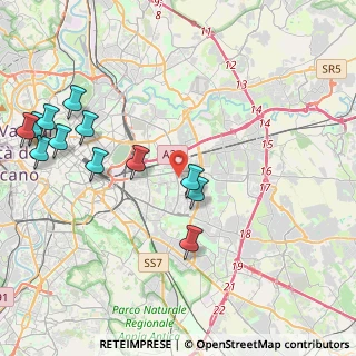 Mappa Via Oreste Mattirolo, 00171 Roma RM, Italia (5.20417)