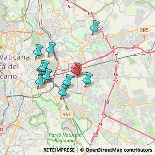 Mappa Via Oreste Mattirolo, 00171 Roma RM, Italia (3.61333)