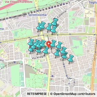 Mappa Via Oreste Mattirolo, 00171 Roma RM, Italia (0.3565)