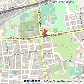 Mappa Via Prenestina, 246, 00177 Roma, Roma (Lazio)