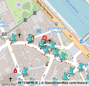 Mappa Via Benedetta, 00153 Roma RM, Italia (0.1025)