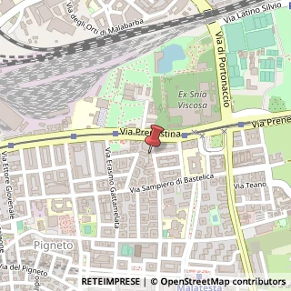 Mappa Via Renzo da Ceri, 18, 00176 Roma, Roma (Lazio)