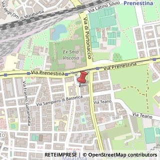 Mappa Via Nicolò Forteguerri, 13A, 00176 Roma, Roma (Lazio)