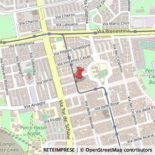 Mappa Via Giacomo Bresadola, 59, 00171 Roma, Roma (Lazio)