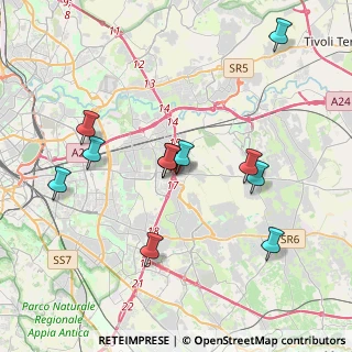 Mappa Via di Valle Bagnata, 00132 Roma RM, Italia (3.95091)