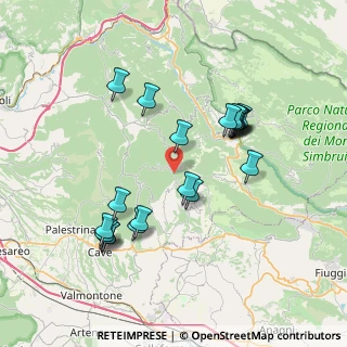Mappa Via San Francesco, 00030 Bellegra RM, Italia (7.61)