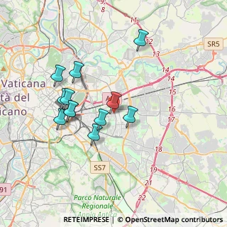 Mappa Via Ausonia, 00171 Roma RM, Italia (3.505)