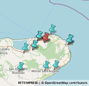 Mappa Piazza Martiri delle Foibe, 71018 Vico del Gargano FG, Italia (12.35333)