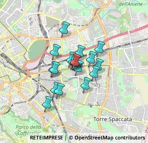 Mappa Via Fontanarosa, 00177 Roma RM, Italia (1.11667)