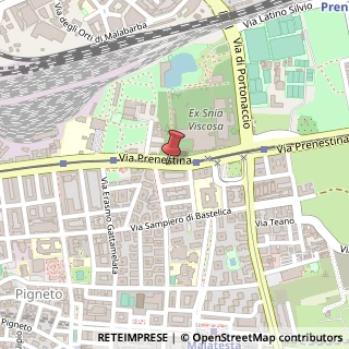 Mappa Via Prenestina, 226, 00176 Roma, Roma (Lazio)