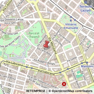 Mappa Via Angelo Poliziano, 51, 00184 Roma, Roma (Lazio)