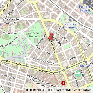 Mappa Via Angelo Poliziano, 7, 00184 Roma, Roma (Lazio)